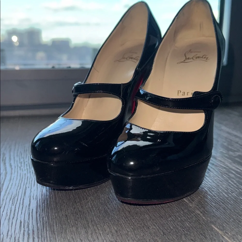 Christian Louboutin Black Patent Leather Heels - Picture 10 of 10